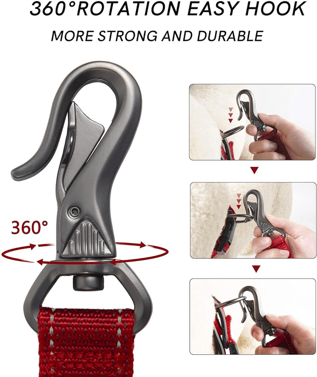 Dog Lead with 2 Padded Handles & Advanced Easy Snap Hook