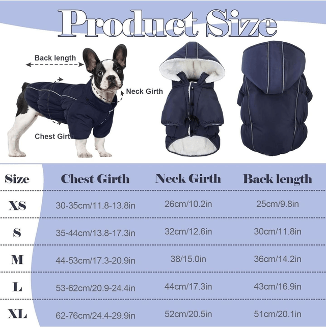 XL Dog Coat with Front Legs and Detachable Hood - Purple 