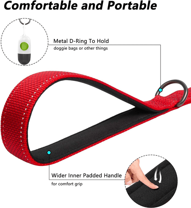 Dog Lead with 2 Padded Handles & Advanced Easy Snap Hook