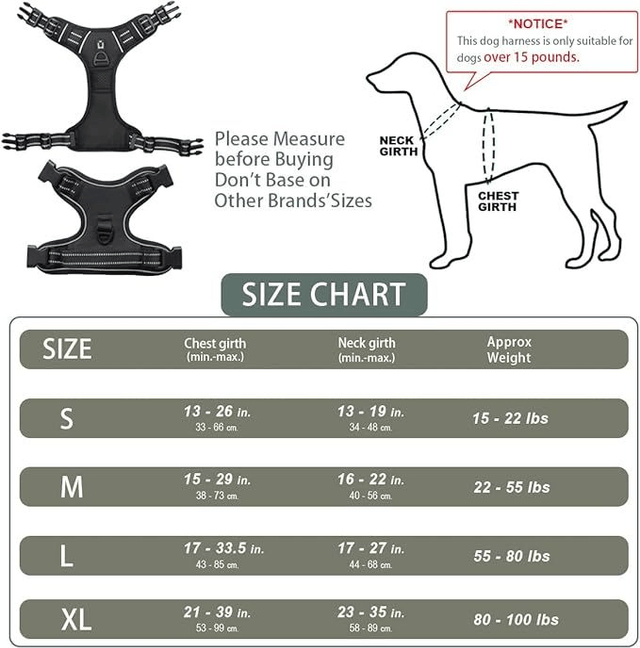 XL Camouflage Green Reflective Dog Harness