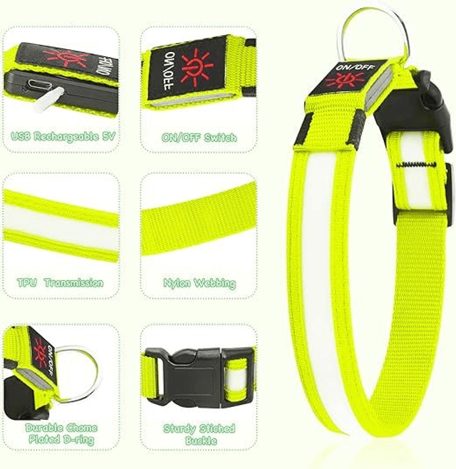 Rechargeable LED collar